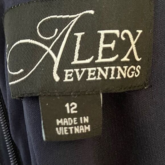 Alex Evenings Beaded Sweetheart Neck Long Sleeve Illusion Neckline Dress 12, NWT - Picture 15 of 15